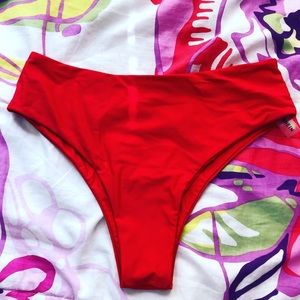 Red bikini bottom